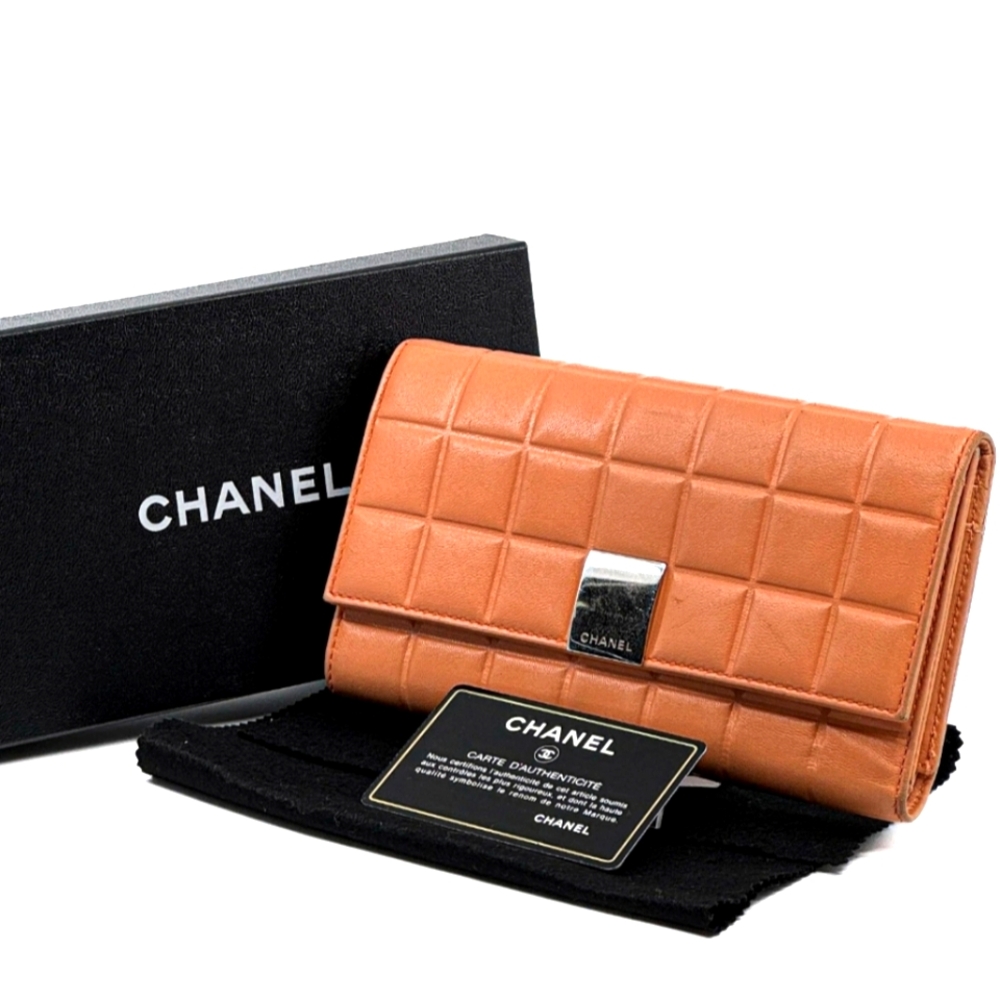 🤎CHANEL Chocolate Bar trifold Long Wallet🤎